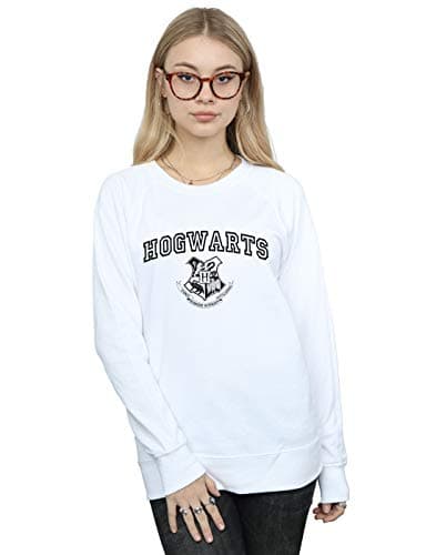 Image of Harry Potter Women's Hogwarts Crest Sweatshirt White Medium
