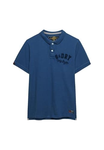 Image of Superdry Men's Vintage Athletic Polo Shirt, Bay Blue, M