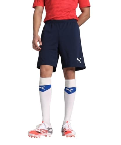 Image of Puma Mens Teamrise Shorts, Peacoat-puma White, XL EU