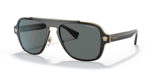 Image of Versace VE2199 - 100281 Sunglasses Black w/ Grey Polarized 56mm
