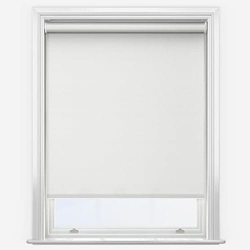 Image of White Motorised Thermal Blackout Roller Blinds (160cm Length) - 100cm Motor Only