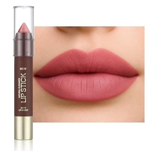 Image of Erinde Matte Lipstick for Women Long Lasting, Non-Stick Cup Velvet Lipstick, High Pigmented Smooth Lip Stain, Waterproof Hydrating Soft Matte Lip Gloss, Creamy Nude & Red lipstick for All Day Wear,#01