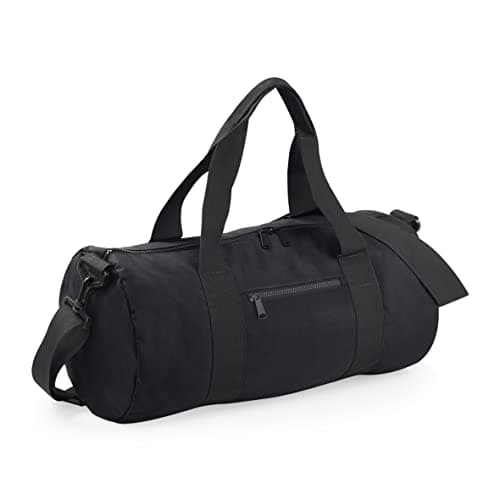 Image of BagBase BG140BKBK Original Barrel Bag Black/Black Bg140 - Black/Black, M