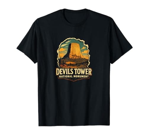 Image of Vintage Devils Tower Illustration T-Shirt