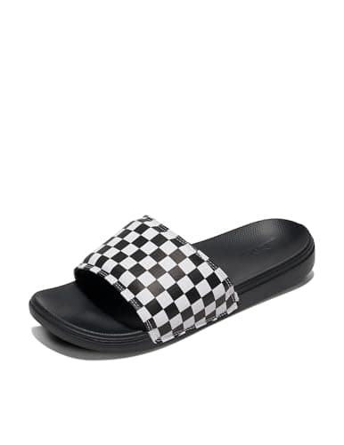 Image of Vans La Costa Slide-On, (Checkerboard) True White/Black