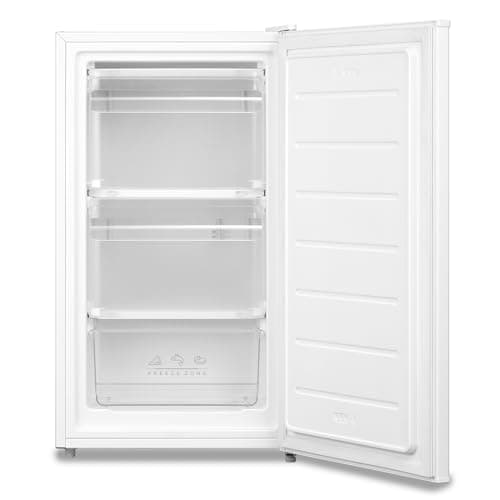 Image of COMFEE' RCU60WH2(E) 60L Freestanding Under Counter Upright Freezer, 4-Star Freezer up to -24°C, 3 Storage Compartmen, Adjustable Thermostat, Reversible Door, White