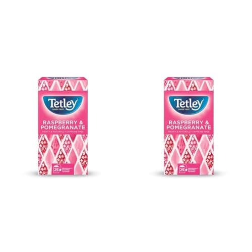 Image of Tetley Raspberry and Pomegranate Tea Bags, Pack of 50