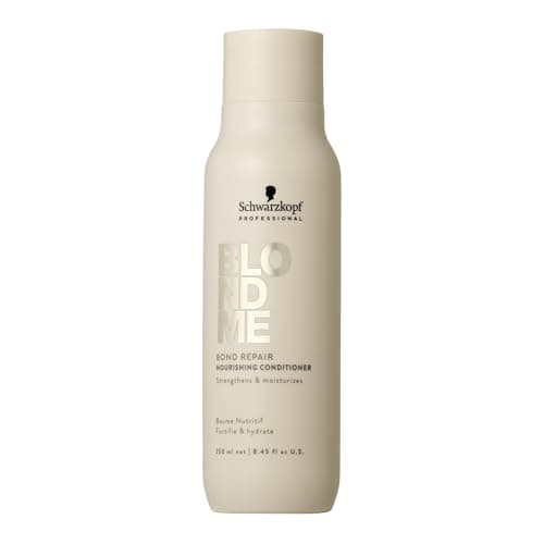 Image of Schwarzkopf Professional BLONDME Bond Repair Nourishing Conditioner Hair Conditioner With Lightweight Formula Almond Oil White Tea Deeply Nourishing Hydrating And Detangling 250 ml
