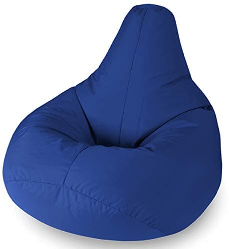Image of Beautiful Beanbags - Highback Beanbag for Kids - Indoor/Outdoor Lounge Chair - Water Resistant - 35 Inches - Manufactured in UK - Blue