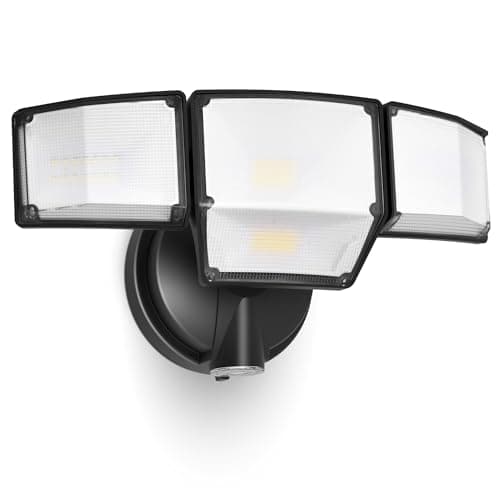 Image of LUTEC - 80W Flood Lights Outdoor, Super Bright 9000LM LED Security Light with IP65 Waterproof Photocell, 5000K Daylight, 4 Heads for Garage, Patio, Yard