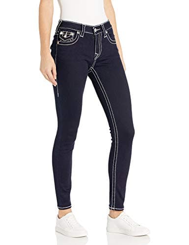Image of True Religion Women's Jennie Mid Rise Curvy Fit Skinny Ankle Jean, Sample Body Rinse, 33