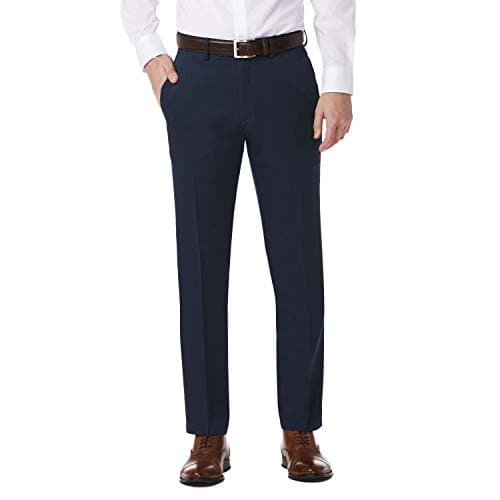 Image of Kenneth Cole Reaction Men's Slim Fit Heather Dress Pant, Navy, 40W x 30L