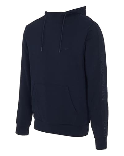 Image of Emporio Armani MAN'S BASIC TERRY HOODIE SWEATSHIRT BLUE S