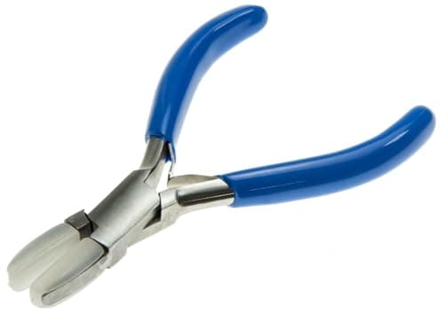 Image of Mini 3 Inch Flat Nose Pliers with Double Nylon Jaws, Stainless Steel, Jewellery Bead Wire Work Hobby Crafts Tool, Includes Extra Pair of Jaws