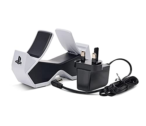 Image of PowerA Twin Charging Station for PS5 Dualsense Wireless Controllers, PlayStation Charging Dock, AC Adaptor with 1.8m Cable, Free the USB Port, LED Light Indicator, Official