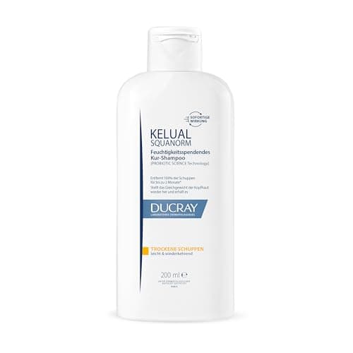 Image of Ducray KELUAL SQUANORM Anti-Dandruff Treatment Shampoo, Moisturising Hair Care for Dry Dandruff and Itchy Scalp, Clinically Tested, 200 ml