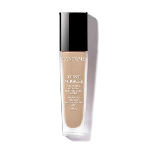 Image of Lancôme Teint Miracle Foundation, Luminous Satin Finish, Liquid Foundation, Enriched with Hyaluronic Acid & Moringa Extract, Lightweight and Breathable Finish, SPF 15, Shade: 45 Sable Beige, 30ml