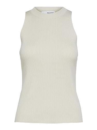 Image of SELECTED FEMME Female Knitted Sleeveless Top, Birch, XL