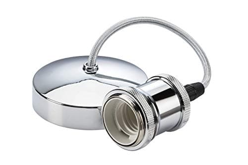 Image of Knightsbridge 6 Inch E27 Vintage Pendant Set in Polished Chrome