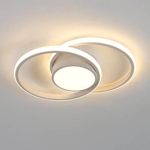 Image of Comely LED Ceiling Lights, Modern LED Ceiling Lights 42W 3084LM, Warm White 3000K, Round Ceiling Lighting for Bedroom Hallway Balcony Corridor (White) (Dia 40cm)