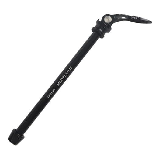 Image of catazer Bicycle Thru Axle 12mm Front Rear Hub Cycling Wheels Quick Release Skewers with 1.5 Thread Pitch 15mm Ultra Light Shaft Skewers (12mm 181 * 1.5TP)
