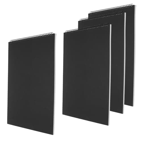 Image of LEXININ 4 Pcs A3 Spiral Bound Sketchbook, 30 Sheets/60 Pages Landscape Drawing Pad, 160gsm Black Hardback Sketch Pad for Sketching, Portrait