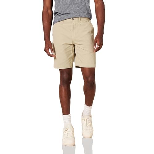 Image of Amazon Essentials Men's Slim-Fit 9" (23cm) Chino Shorts, Khaki, 38W