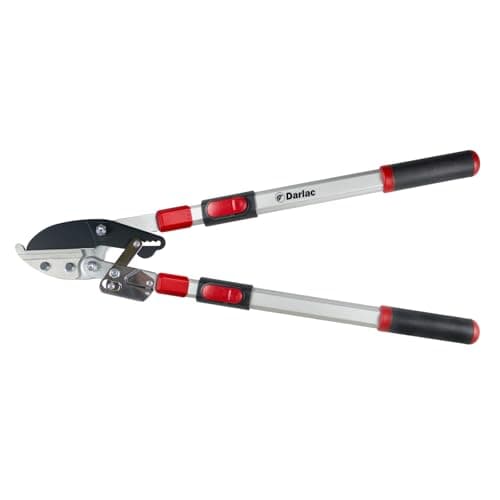 Image of Darlac Telescopic Ratchet Lopper – Recommended by Professionals – Extendable Handles – Powerful Ratchet Action – 50mm Cut Capacity – Ideal for Gardeners with Dexterity Issues - SK5 Carbon Steel Blade
