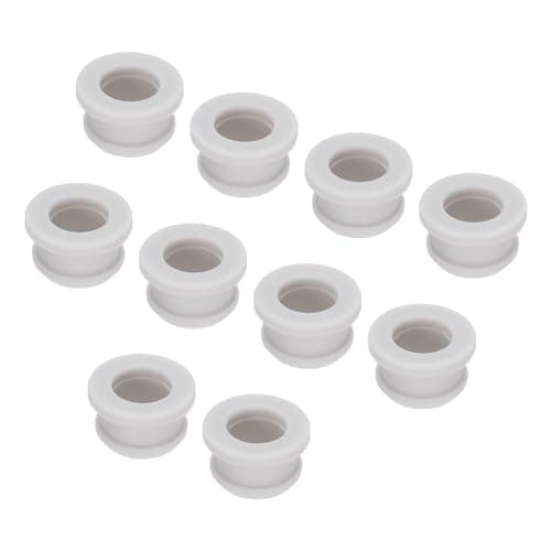 Image of sourcing map 10Pcs Snap Rubber Grommet Plug Mount Dia 12mm ID 9mm Seal Anti-Scratch for Electrical Box Cable Pipe Grey