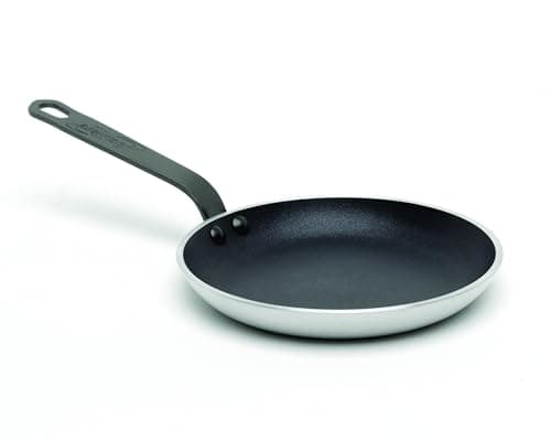 Image of Non-Stick Teflon Blinis Pan - 12cm Mini Frying Pan for Pancakes, Eggs & Crepes - Lightweight Aluminium Skillet