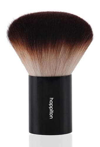 Image of HAPPITON Kabuki Face Brush for Powder Foundation & Blush Blending & Buffing with Aluminum Handle