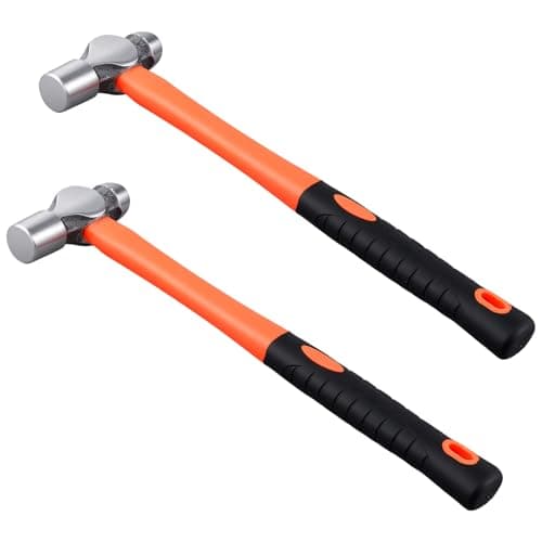 Image of JAPCHET Ball Pein Hammer with Fibreglass Shaft, 8oz (225g), 2 Pieces for Handicraft DIY Use