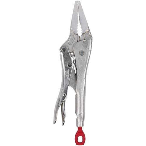 Image of Milwaukee 48223509 9-Inch Long Nose Locking Pliers - Silver