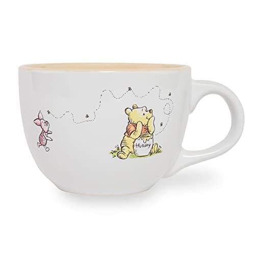 Image of Disney Winnie The Pooh But First Hunny Ceramic Soup Mug | Holds 24 Ounces