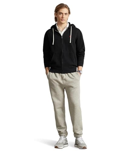 Image of POLO RALPH LAUREN Men's Rl Fleece Hoodie Hooded Sweatshirt, Polo Black, XXL