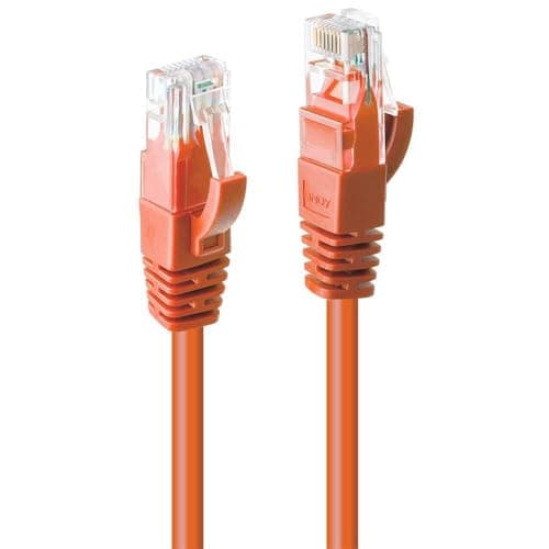 Image of LINDY 3m Cat.6 U/UTP Ethernet Cable, Orange