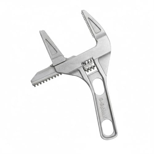 Image of Adjustable Spanner Wrench – 6–68mm Wide Jaw Ultra‑Thin 2‑in‑1 Shifting Spanner, 200mm Aluminum Alloy Plumbing Wrench for Bathroom, Washbasin, Pipe & Tube