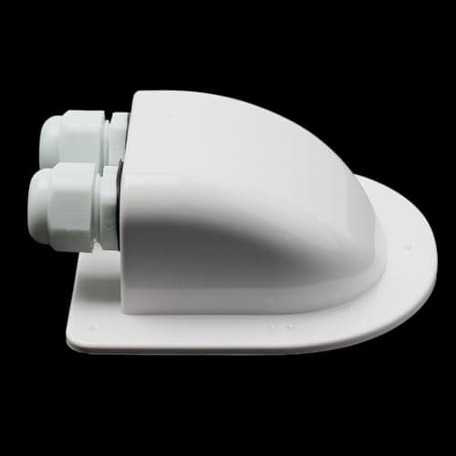 Image of Auratrove Solar Cable Grommet Entry Box for RV for motorhome Boat, ABS Weatherproof Roof Connector for 2.5-6mm² PV Panels, Curved Design White