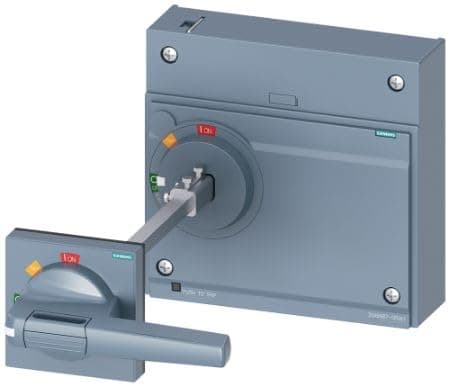 Image of Siemens 3VA9687-0FK61 Sentron Door Mounted Rotary Operator, for Use with 3VA15/25 1000, Grey