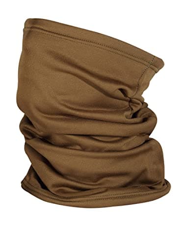 Image of SUB ZERO Winter Neck Warmer 18" Long Super Soft Fleece Thermal Snood Scarf Neck Gaiter Head Over For Walking Running Motorcyclists One Size (Khaki)