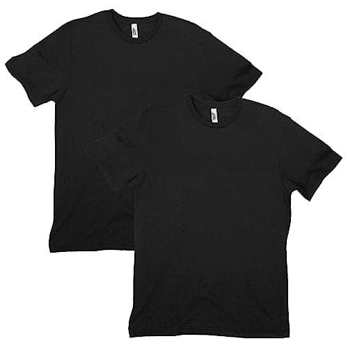 Image of American Apparel Unisex-Adult CVC T-Shirt, Style G2001cvc, 2-Pack, Black (2-Pack), XL