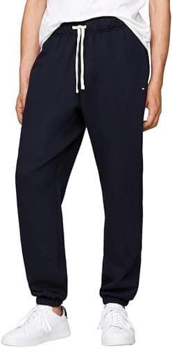 Image of Tommy Hilfiger Men’s Essential Fleece Drawstring Joggers, Blue (Desert Sky), S