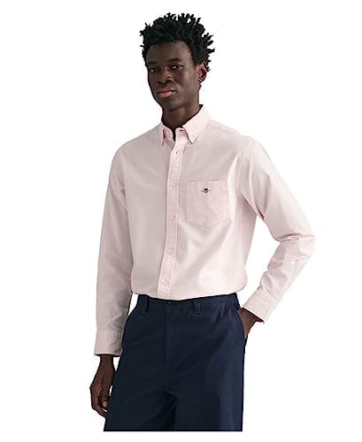 Image of GANT Mens Oxford Shirt Light Pink Pale Pink L