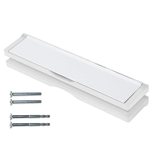 Image of Keypak 12" (30.6cm) Sleeved Door Letter Box – Anti-Snap Flap & Draught Excluder for 40–80mm uPVC, Composite & Timber Doors (White)