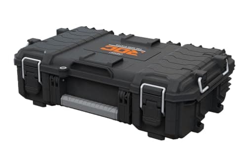 Image of Keter ROC Pro Gear Power Tool Storage Case, 25 Year Warranty, Modular, Stackable, Lightweight, Durable, IP65 Water Resistant, Black