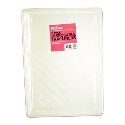 Image of ProDec 5 Pack Disposable 9 inch Paint Tray Liners for Quick No Mess Colour Changes Without Washing Paint Trays Out, Compatible with ProDec 9 inch Roller Trays
