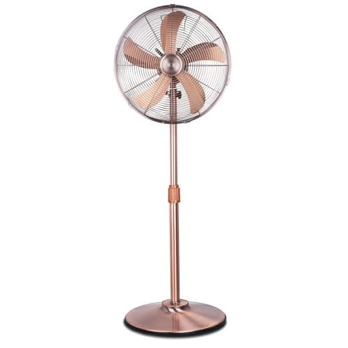 Image of Air Pro 16″ Pedestal Fan Adjustable Height Metal Standing Fan Wide-Angled Oscillation With Powerful Airflow For Instant Cooling 4 Speeds Compact with Quiet Operation to use at Home Office or Bedroom