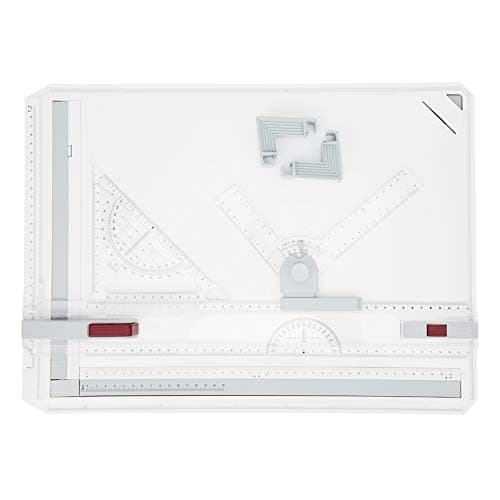 Image of A3 Engineering Drawing Board Multi Functional Drawing Tool Set with 2 Parallel Rulers 2 Corner Clips and Quick Release Paper Clamp for Technical Drawing Painting Writing Drafting and Sketching