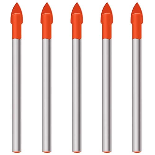 Image of 5 Pcs 6mm Drill Bit Sets, Tile Drill Bits, Porcelain Tile Drill Bit, for Porcelain, Brick, Granite Marble, Glass, Cement, Plastic, Wood