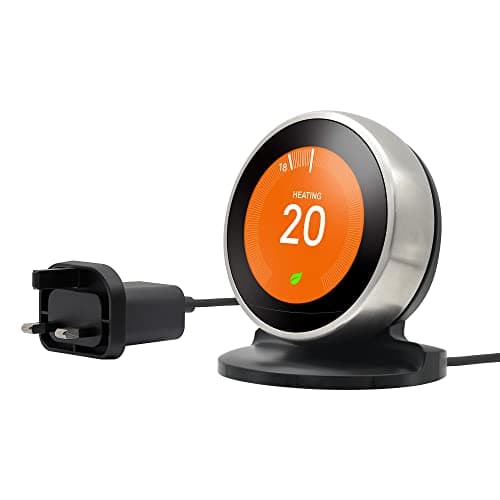 Image of Aulbilly Stand with Power Cable and Adapter for Google Nest Learning Thermostat 3rd Generation (Black)